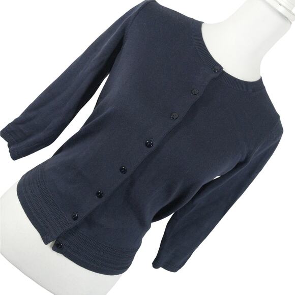 Talbots Sweaters - TALBOTS! SWEETLY SIMPLE & ELEGANT 3/4 SLEEVE BLACK CARDIGAN SWEATER! SZ P (XS)